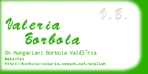 valeria borbola business card